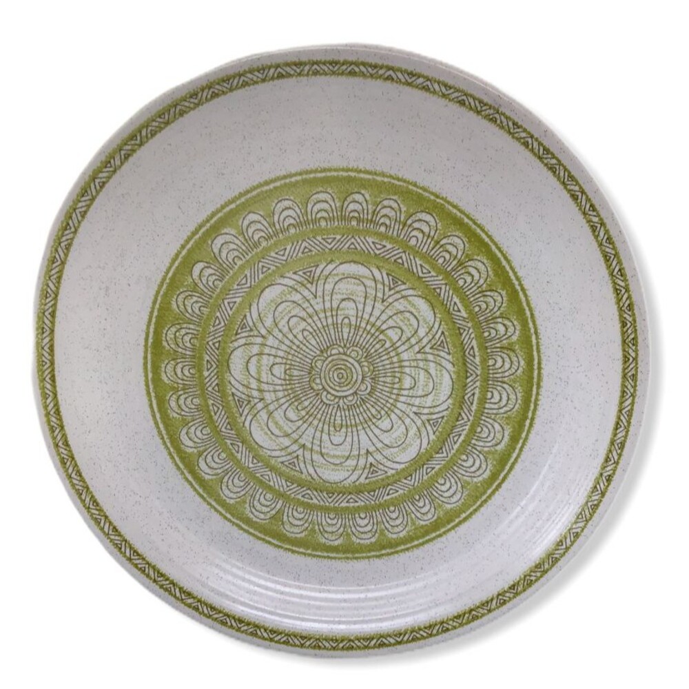 Franciscan Dinner Plate Earthenware Hacienda Geometric Green Flower Shapes Lime